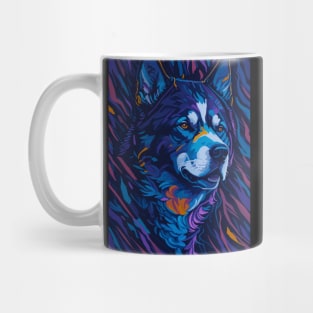 Abstract Siberian Husky Mug